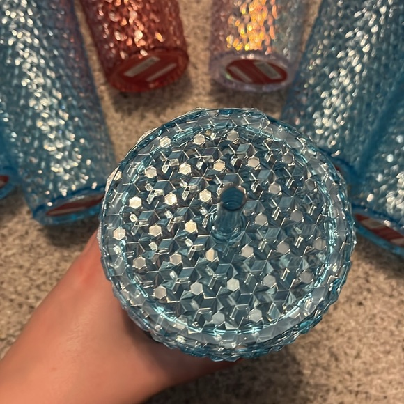 NWT 7 double wall tumblers. Teal, rose, and silver colors - Picture 2 of 4